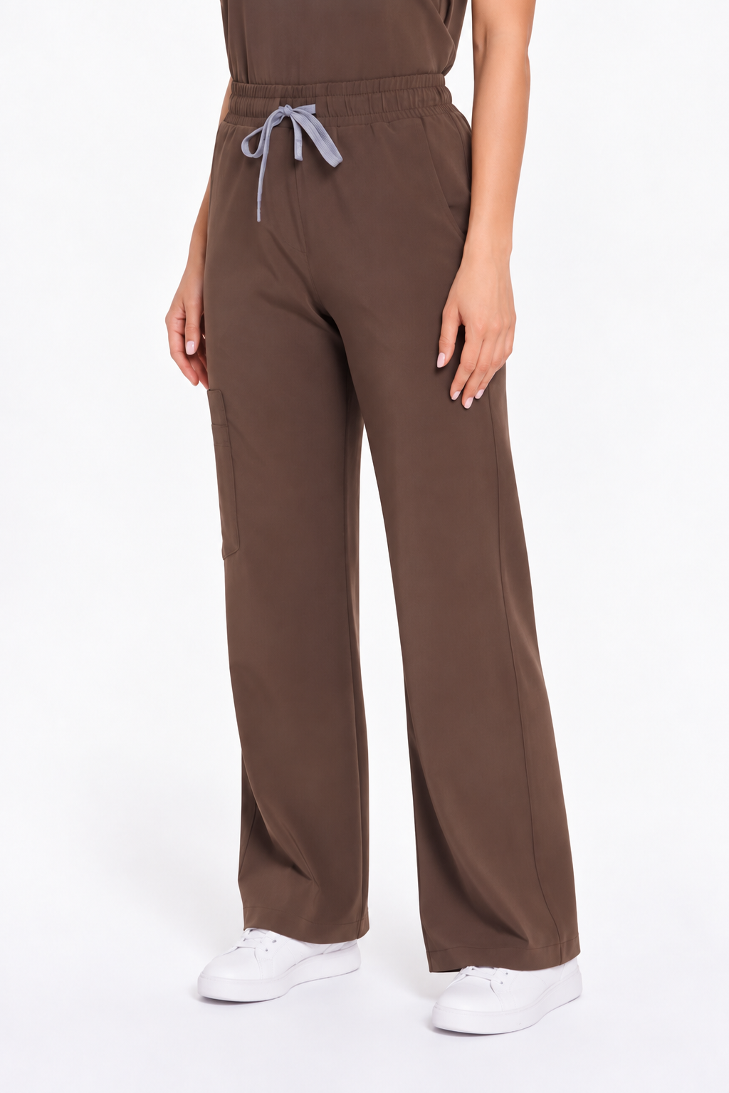Pantalón médico de mujer bota ancha Freya, color espresso, frente